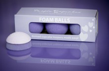 Purple Cupcake Foam Ball Halves