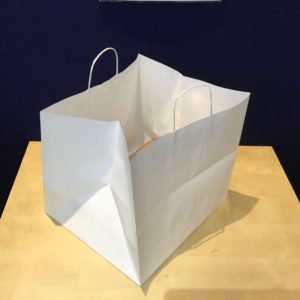 12 Cupcake White Paper Carrier Bags