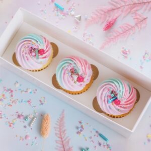 3 Cupcake Box With Full Clear Lid (set of 2)